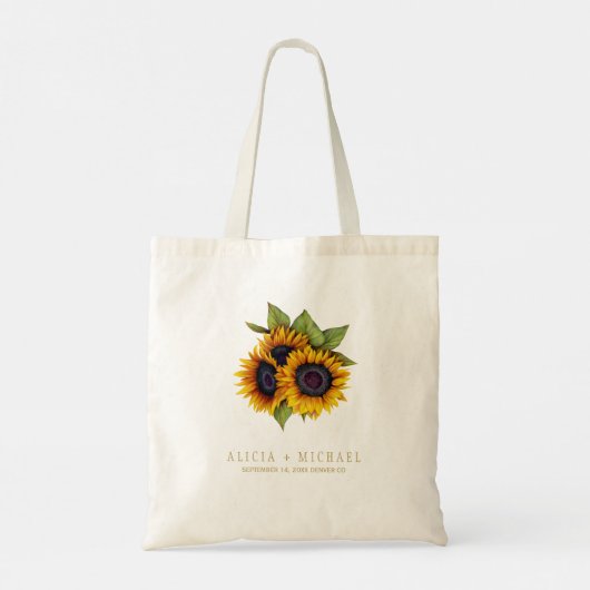 Rustige gouden bruiloften bruidsmeisje tote bag (Achterkant)