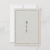 Rustige gouden grijze vochtige bruiloft kaart (Achterkant)