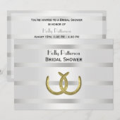 Rustige gouden Hoefijzers Zilver Wht H Vrijgezelle Kaart (Voorkant / Achterkant)