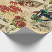 Rustige gouden kerstfeestdagen cadeaupapier (Hoek)