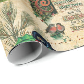 Rustige gouden kerstfeestdagen cadeaupapier (Rol Hoek)