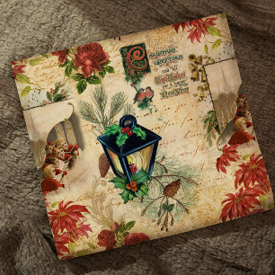 Rustige gouden kerstfeestdagen cadeaupapier