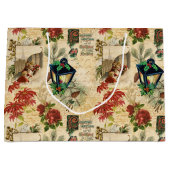 Rustige gouden kerstfeestdagen groot cadeauzakje (Voorkant)