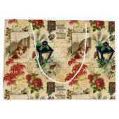 Rustige gouden kerstfeestdagen groot cadeauzakje (Achterkant)