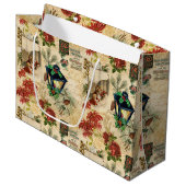 Rustige gouden kerstfeestdagen groot cadeauzakje (Voorkant Gekanteld)