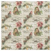 Rustige  gouden kerstfeestdagen stof (Swatch)
