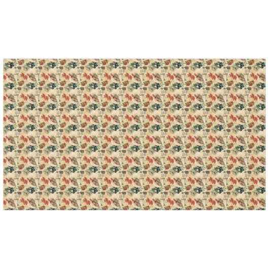 Rustige gouden kerstfeestdagen tafelkleed (Voorkant (Horizontaal))