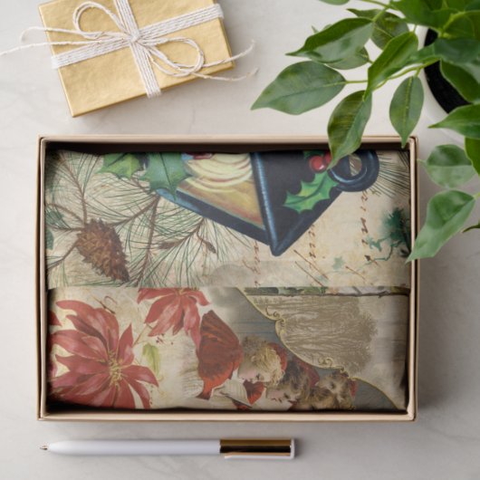 Rustige  gouden kerstfeestdagen tissuepapier (Geschenk)