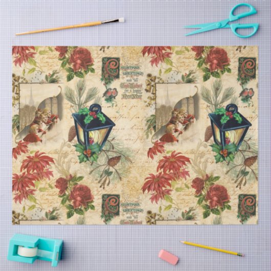 Rustige  gouden kerstfeestdagen tissuepapier (Craft)