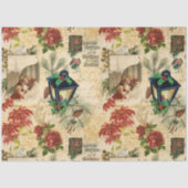 Rustige  gouden kerstfeestdagen tissuepapier (Voorkant)