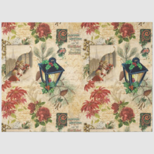 Rustige  gouden kerstfeestdagen tissuepapier