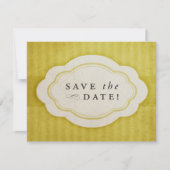 Rustige  Goudgeel bespaart de data Save The Date (Voorkant)