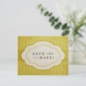 Rustige  Goudgeel bespaart de data Save The Date (Staand voorkant)