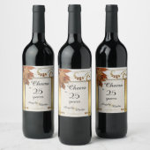 Rustige goudHerfst Jubileum Wijnlabel Wijn Etiket (Flessen)