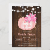 Rustige goudpompoen lichten herfst Sweet 16 Kaart (Voorkant)