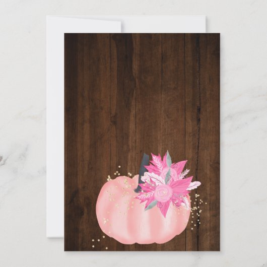 Rustige goudpompoen lichten herfst Sweet 16 Kaart (Achterkant)