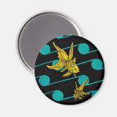 RUSTIGE GOUDVIS MAGNEET (Voorkant / Achterkant)