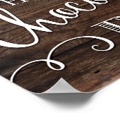 Rustige grafische HOT CHOCOLATE BAR-gebarentafdruk Poster (Hoek)