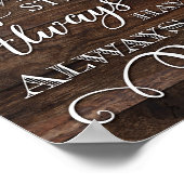 Rustige grafische LOVE QUOTE-gebarentafdruk Poster (Hoek)