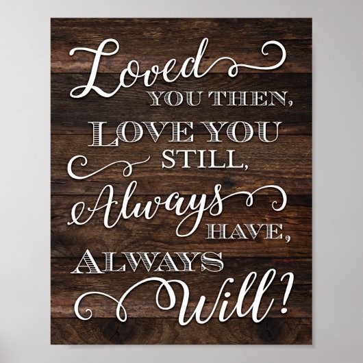 Rustige grafische LOVE QUOTE-gebarentafdruk Poster (Voorkant)