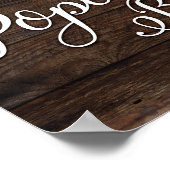 Rustige grafische POPCORN BAR-gebarentafdruk Poster (Hoek)