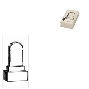 Rustige grafsteen  Rubberstempel