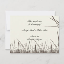 Rustige graslanden in het land sparen de datum kaart