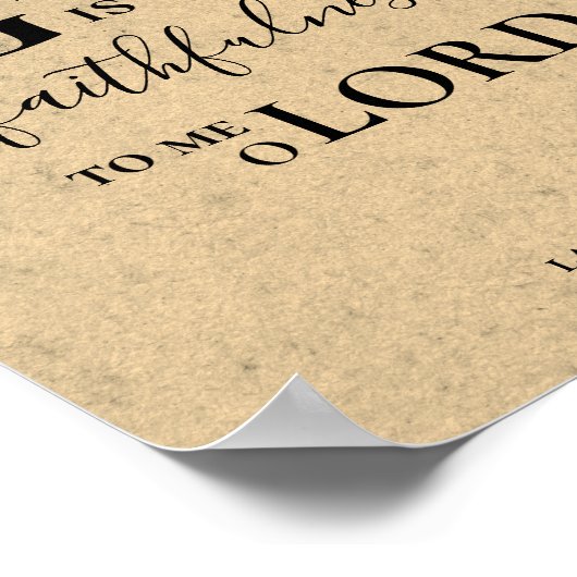 Rustige GREAT IS UW FAITHFULNES Christelijk Poster (Hoek)