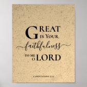Rustige GREAT IS UW FAITHFULNES Christelijk Poster (Voorkant)