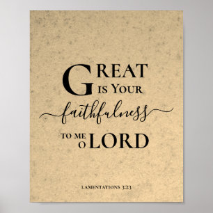 Rustige GREAT IS UW FAITHFULNES Christelijk Poster