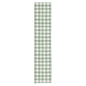 Rustige Green Buffalo Check Holiday Table Runner Korte Tafelloper (Voorkant)