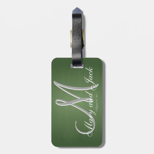 Rustige Green Chalkboard Oude schoolbudgetwaarde Bagagelabel (Achterkant verticaal)