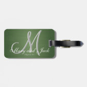 Rustige Green Chalkboard Oude schoolbudgetwaarde Bagagelabel (Achterkant horizontaal)