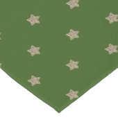 Rustige Green Gold Stars Pattern Festive Elegant Korte Tafelloper (Hoek)