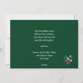 Rustige Green Pine Cone Bough 3 Photo Minimalist Feestdagenkaart (Achterkant)