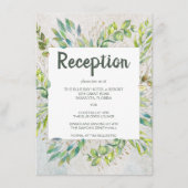 Rustige Greenery Eucalyptus Wedding Reception Informatiekaartje (Voorkant)