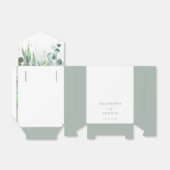 rustige grienery bruiloft bedankdoosjes (Uitgevouwen)