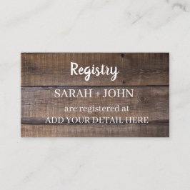 Rustige griffiakaart voor hout visitekaartje