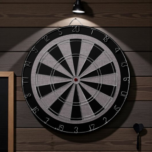 Rustige Grijze Jute Textuur Dartbord