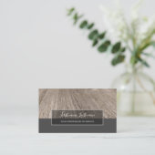 Rustige, grijze, rechthoekige strepen met schors,  visitekaartje (Staand voorkant)