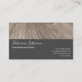 Rustige, grijze, rechthoekige strepen met schors,  visitekaartje (Achterkant)