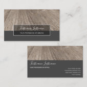 Rustige, grijze, rechthoekige strepen met schors,  visitekaartje (Voorkant / Achterkant)