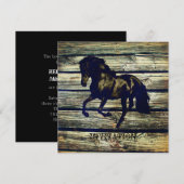 rustige grijze schuur, western paard, bruiloft kaart (Voorkant / Achterkant)