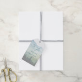 Rustige groene aquarel bergen cadeaulabel (Met Touw)
