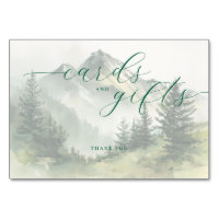 Rustige Groene Aquarel Berglandschap