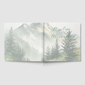 Rustige groene aquarel bos gastenboek (Volledig)