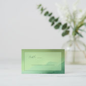 Rustige Groene Aquarel Calligrafie Plaatskaartje (Staand voorkant)