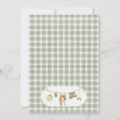 Rustige Groene Avontuur Wacht Baby Shower Kaart (Achterkant)