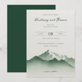 Rustige groene bergillustratie kaart (Voorkant / Achterkant)