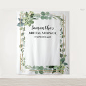 Rustige groene bladgroente vetplant bloemrijk goud wandkleed (Voorkant)